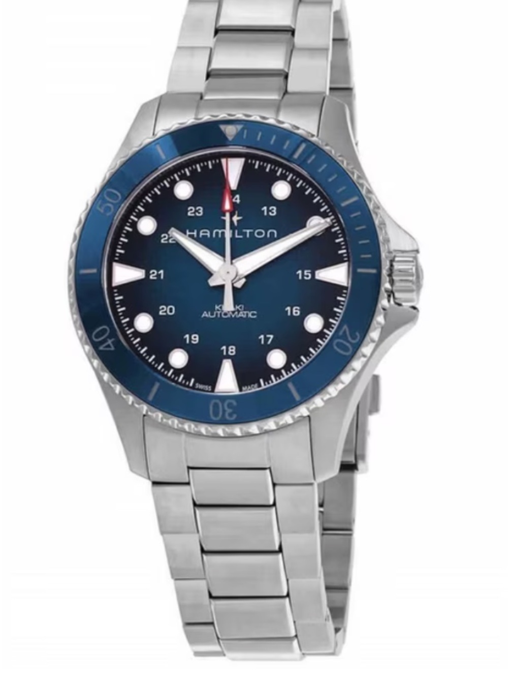 *NEAR MINT* HAMILTON Khaki Navy Scuba Automatic Blue Dial Men's Watch